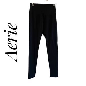 Aerie Medium OG High-rise Legging Black Ankle Crop